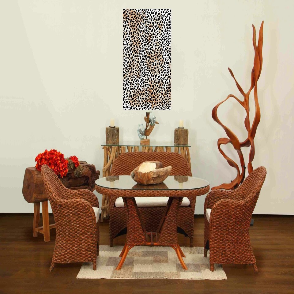 image 1 of Leopard rustic Animal print (Canvas Print) 50cm x 35cm