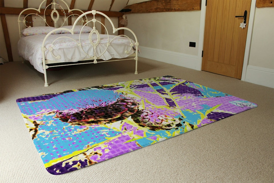 image 1 of Afro plants (Rug) | Purple | XL