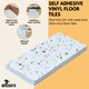 image 3 of NOVECRAFTO Vinyl Floor Tiles Self Adhesive – 12x24in Peel and Stick Rectangular Flooring for Kitchen, Bathroom & Living Room – White Terrazzo Look with Flecks White | 1.85 sqm