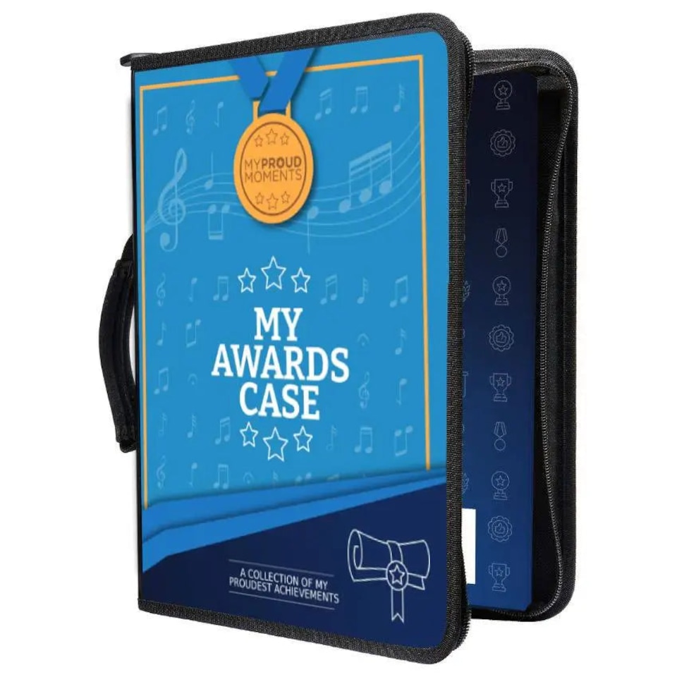 image 1 of My Proud Moments Medal, Badge & Certificate Case - Music