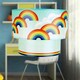 image 6 of First Choice Lighting Set of 2 Rainbow Design Ceiling Light Shades Multi