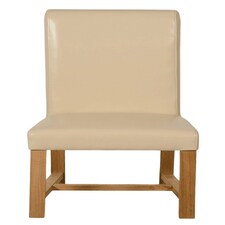 Washington Leather Dining Chairs for Dining Room or Kitchen | White | Cream