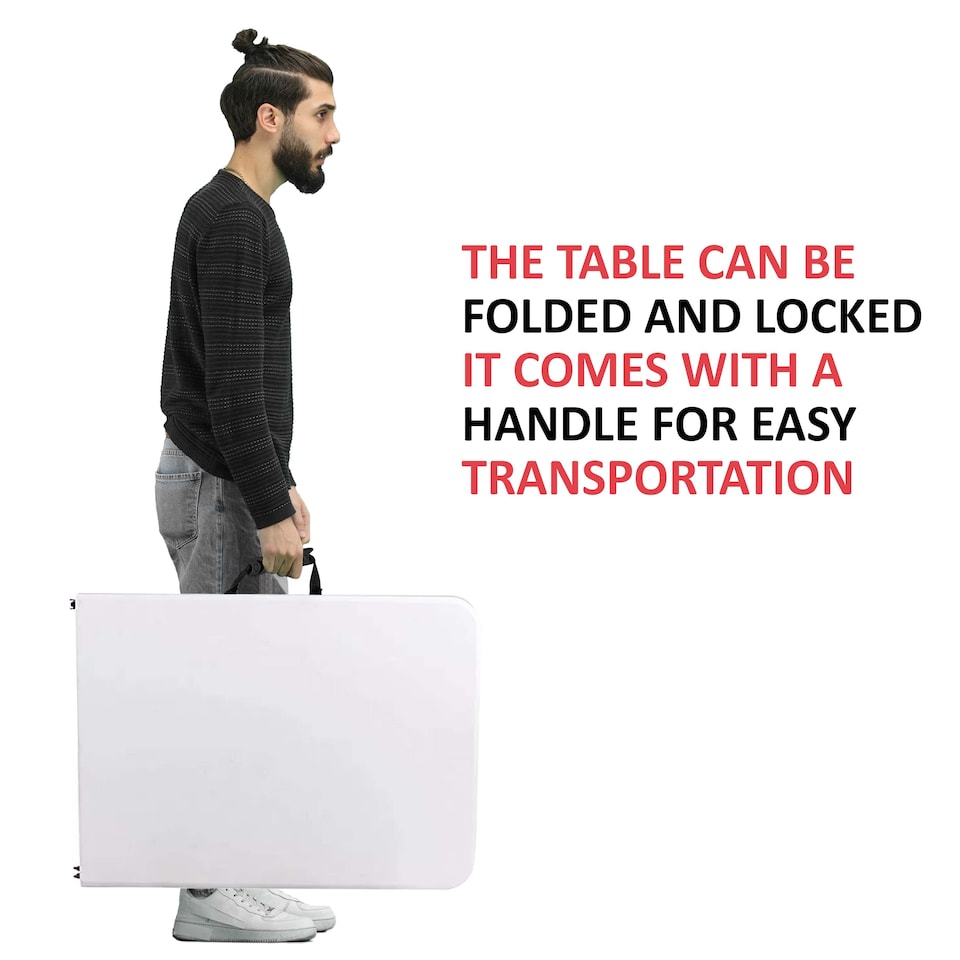 image 1 of 5ft Folding Trestle Table Ideal for Camping, Party, Picnic, BBQ & Garden Use