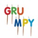 image 1 of Novelty Birthday Cake Candle Set - Grumpy