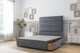 image 3 of Sloomy Texas Steel Plush Divan Bed With Mattress No Drawers With 54" Floor Standing Headboard 6' Super King | Grey | Steel | Super King | 1