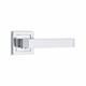 image 4 of Golden Grace 5 Pairs Premium Delta Design Door Handles on Square Rose in Polished Chrome Finish Chrome