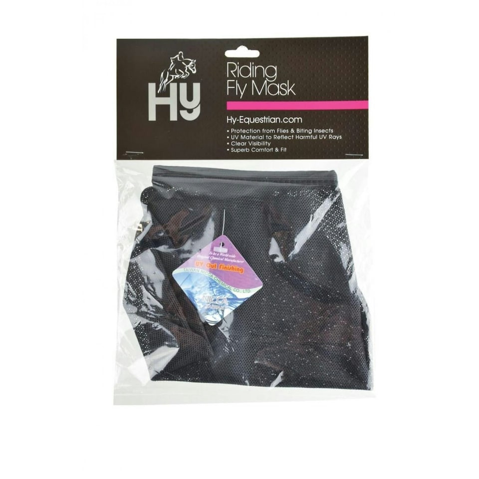 image 1 of Hy Riding Fly Mask - Black - Medium