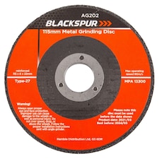 Blackspur Metal Grinding Disc - 115mm x 6mm (4.5")