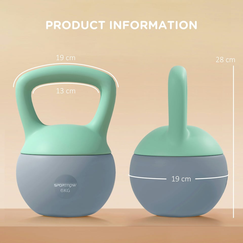 image 1 of SPORTNOW Kettlebell with Soft Body and Non-Slip Handle
