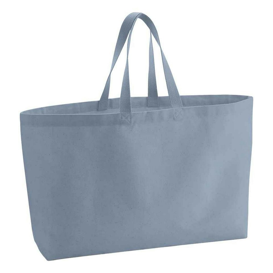 Westford Mill Canvas Oversized Tote Bag - Dusty Blue - One Size (UTRW8550)
