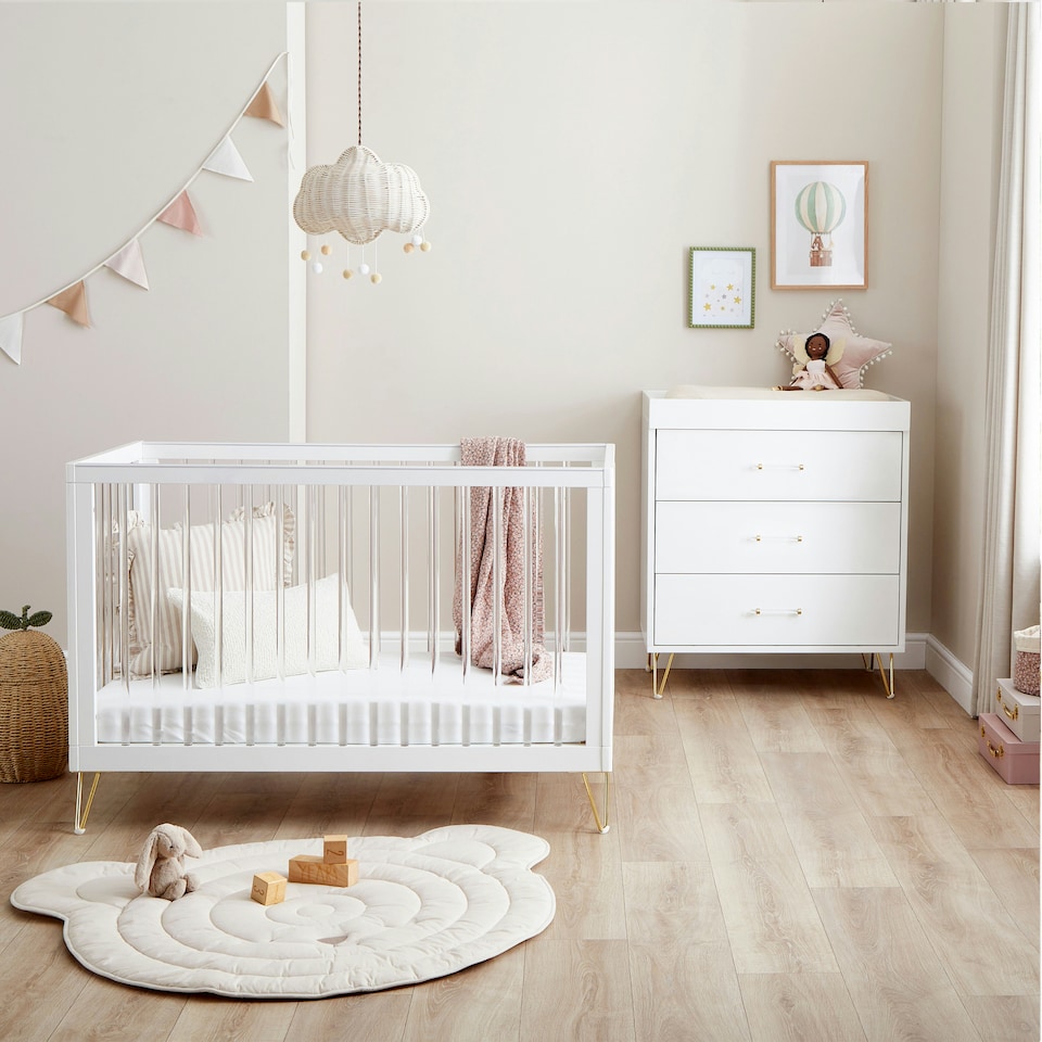image 1 of Babymore Kimi Acrylic 2 Piece Nursery Room Set
