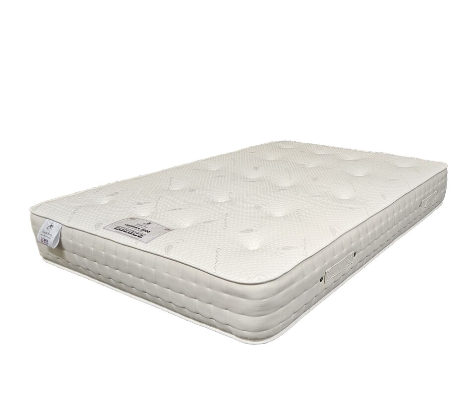 image 1 of Cashmere 2000 Silk Pocket Spring Medium Firm Natural Mattress With Edge Support