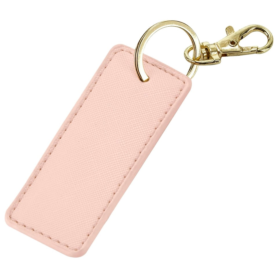 Bagbase Boutique Leather-Look PU Keyclip - Soft Pink - One Size