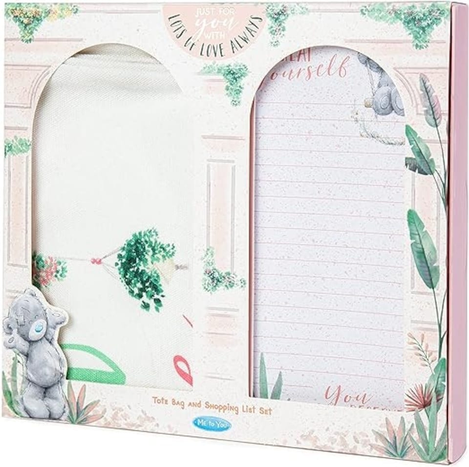 image 1 of Me To You Bear Tote Shopping Bag & Note Pad Gift Set