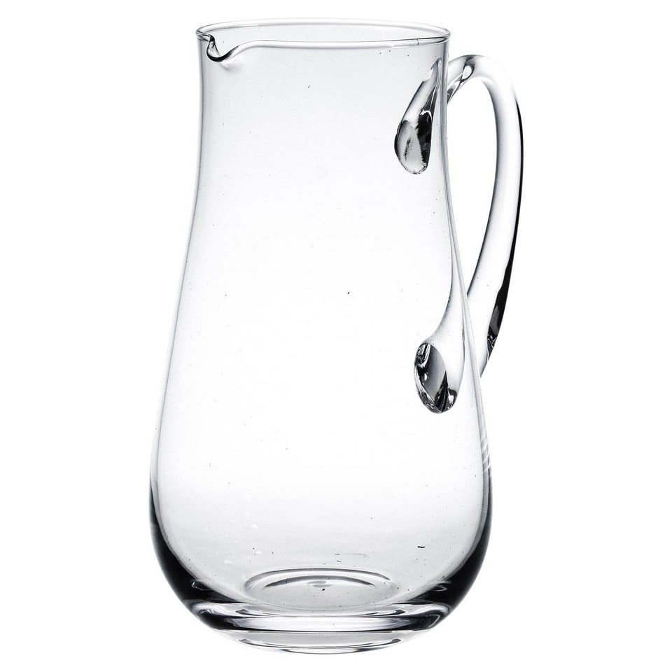 image 1 of 2.5L Clear Handmade Crystalin Glass Serving Jug Table Carafe Water Pitcher