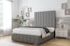 image 2 of Sloomy Langston Pewter Dumfries Bed Frame With Mattress With 50" Upholstered Headboard 3' Single