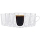 image 1 of Rink Drink Double Walled Coffee Glasses - 285ml - Pack of 6 | Clear | Clear