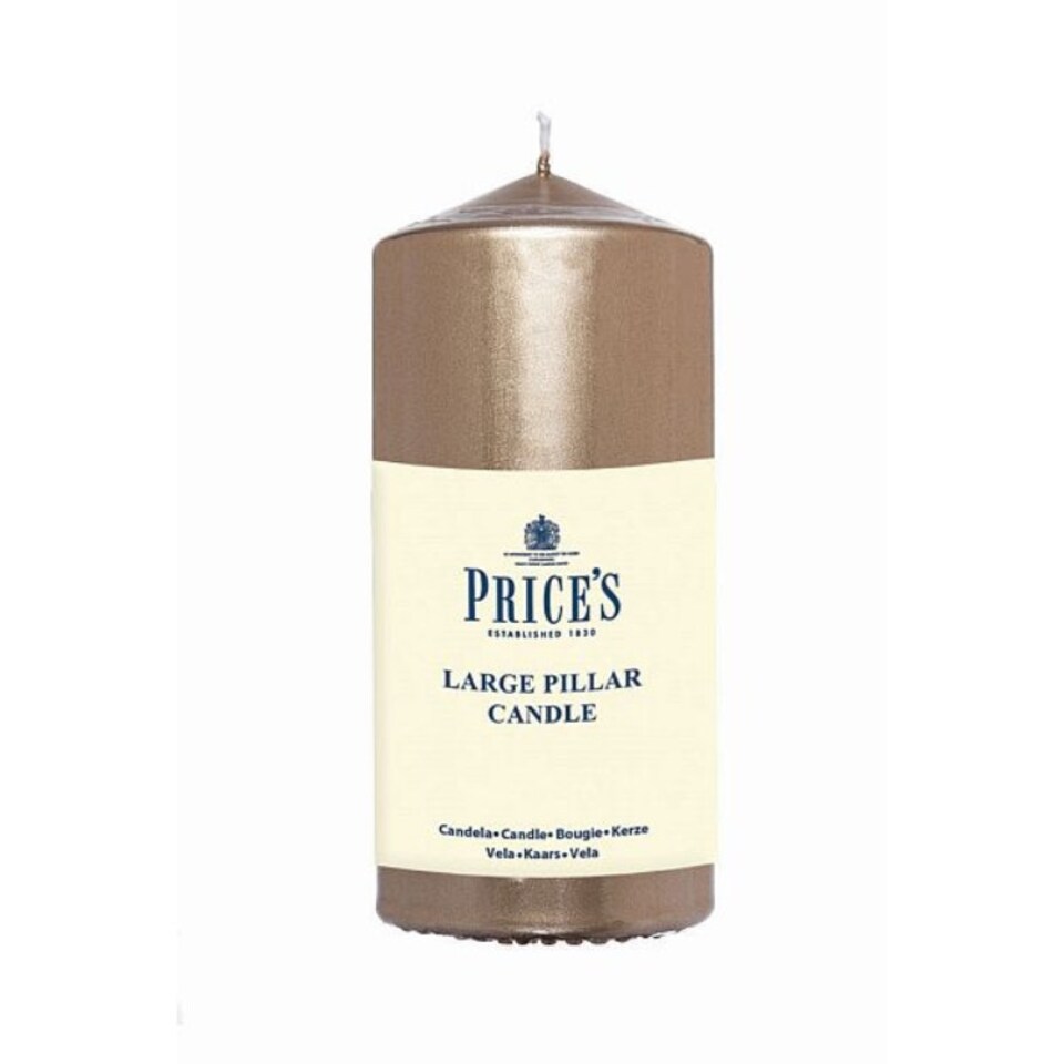 Prices Gold Pillar Candle 6 - One Colour - One Size