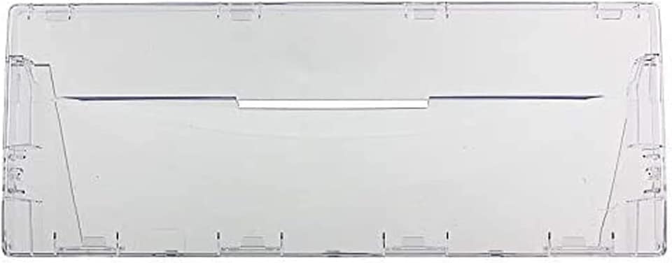image 1 of SPARES2GO Plastic Drawer Flap Front Handle for Indesit CA55 CAA55 Series Fridge Freezer (Pack of 2)