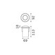 image 2 of Rocket 9cm Outdoor Recessed Ground Light Steel 1x LED 970lm 4000K IP67 - Driver Required