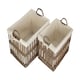 image 2 of Set of 2 Malmo Openwork Laundry Storage Basket | Brown | Brown