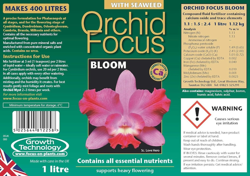 image 1 of Growth Technology Orchid Focus Bloom 1 Liter