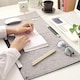 image 1 of Accuratus Felt Computer Mouse Pad / Laptop Desk Pad & Mouse Mat with Pen & Paper Compartment - Blue