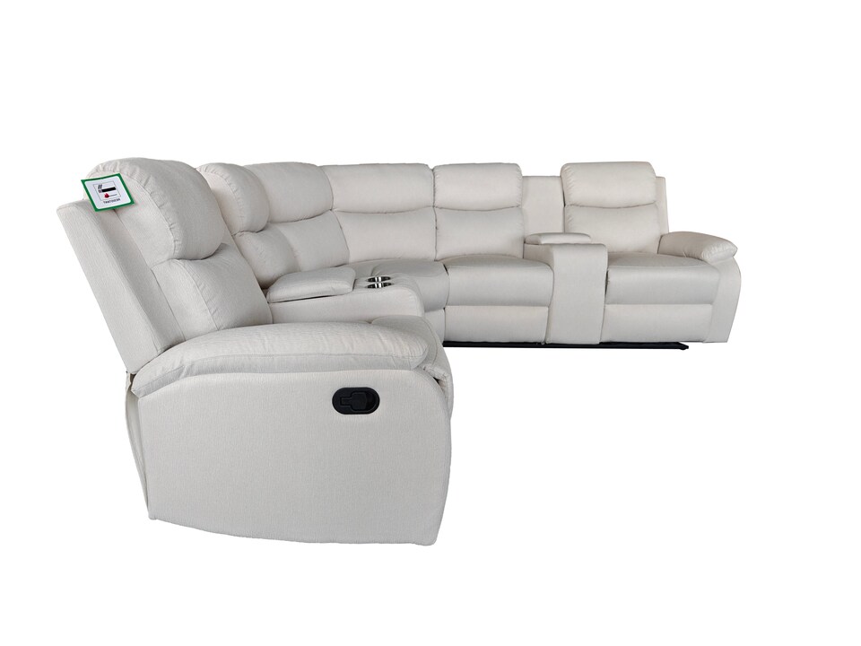 image 1 of Ravello Recline 5 Seater in Grey or Cream | Silver | One Size