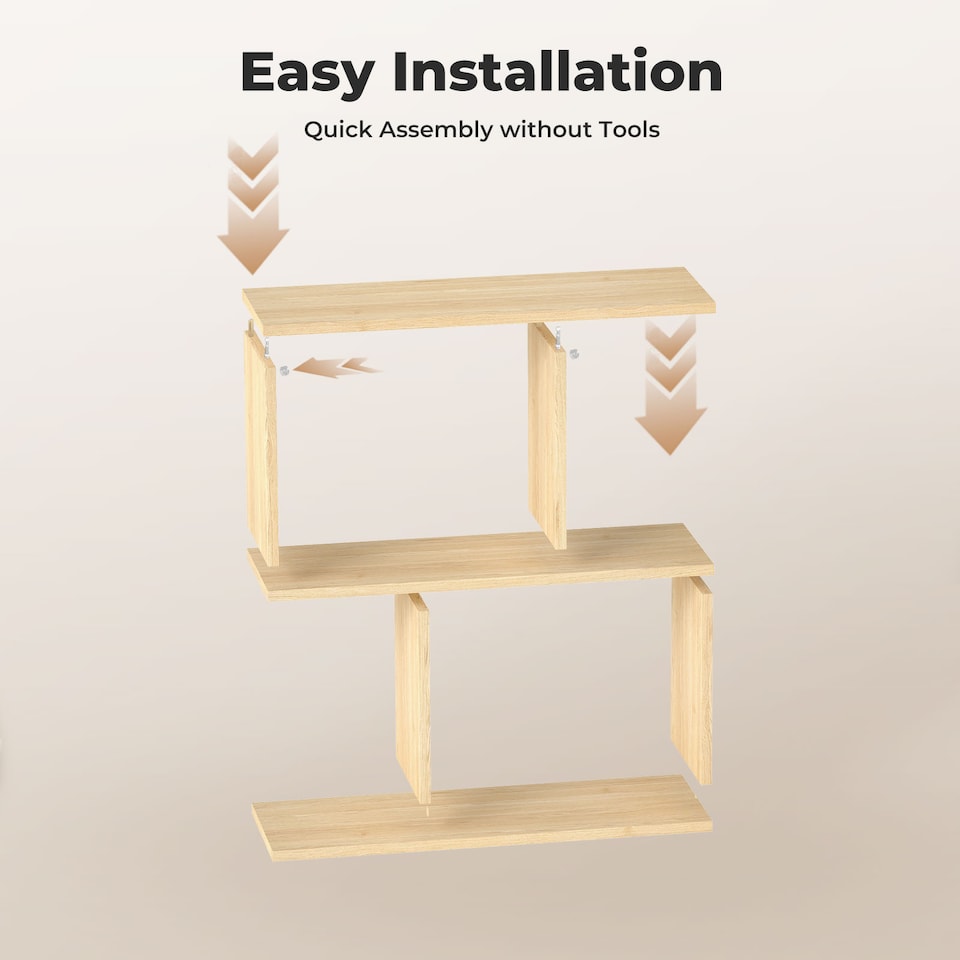 image 1 of Levede Slim Sofa Side Table Narrow End Accent Table 3 Tier for Living Room 20cm | Clear | Natural
