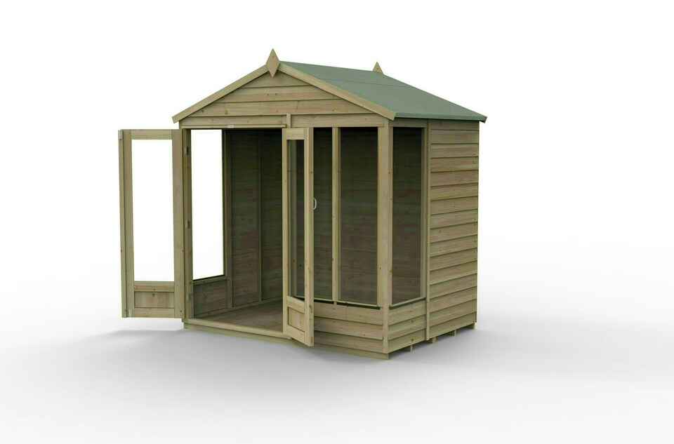 image 1 of Forest Garden 4LIFE Apex Summerhouse 7x5 - Double Door - 4 Window