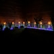 image 2 of Set of 8 Battery Operated LED Multi Coloured Snowflake Path Lights Christmas Decoration with Timer