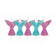 image 1 of Anniversary House Glitter Mermaid Tail Pick Candles Pack of 5