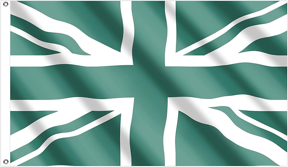 image 1 of Union Jack Flag Green 5x3ft With Eyelets | Multi