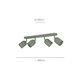 image 4 of EGLO Tilston Steel Minimalist 4-Light Ceiling Spotlight, Green