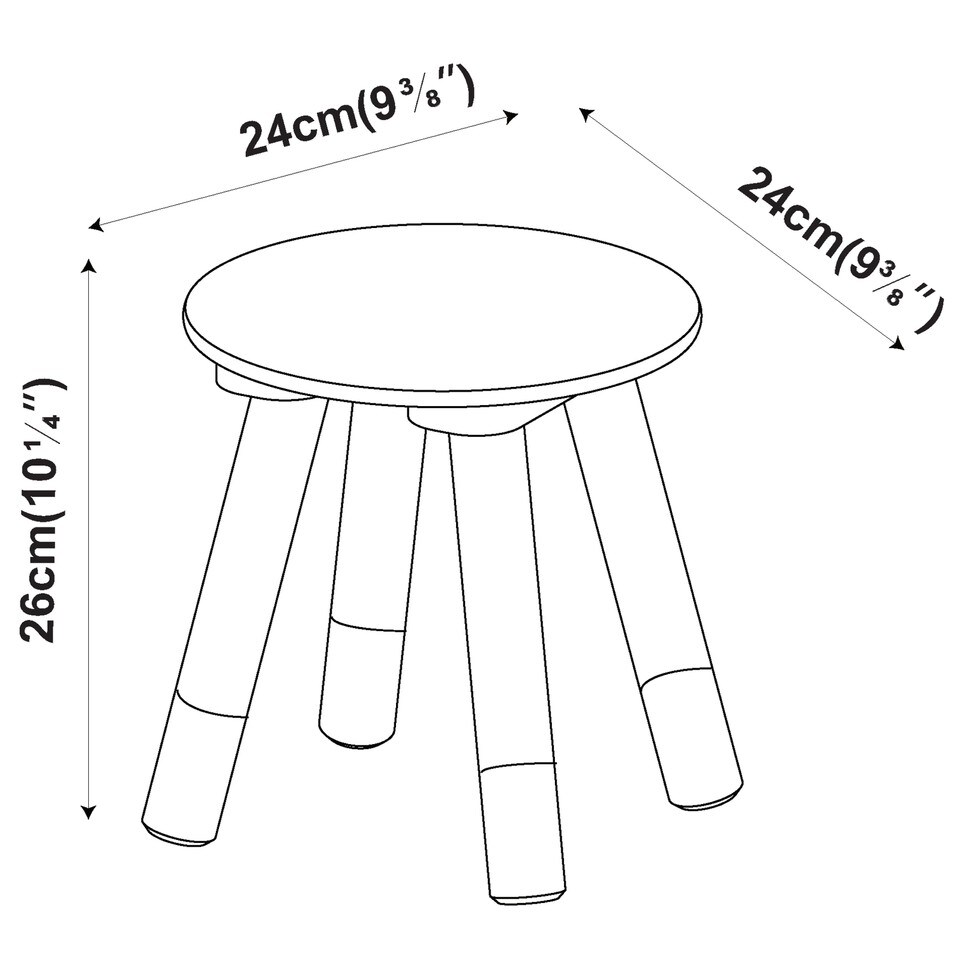 image 1 of Kids Wooden Stool Seat Round Chair Toddlers Kids Small Children Home Nursery | Multi | 2 Pink