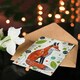 image 4 of Folk Simple Bright Abstract Design Fox Him Her Birthday Card