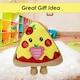 image 3 of Pizza Soft Toy Cute Plushie Huggable Cuddly Stuffed Toy 20cm Yellow
