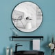 image 8 of Living and Home 70cm Nordic Round Bathroom Wall Mirror | Black | 70cm