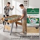 image 8 of SPORTNOW 4ft Table Football, Foosball Table Game for Adults, Natural Wood