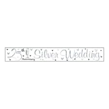 Simon Elvin Foil Banners - Silver Anniversary - One Size