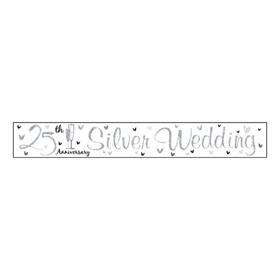 Simon Elvin Foil Banners - Silver Anniversary - One Size