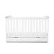 image 1 of Ickle Bubba Coleby Style Cot Bed with Under Drawer Elephant Love Pink - Premium Sprung Mattress