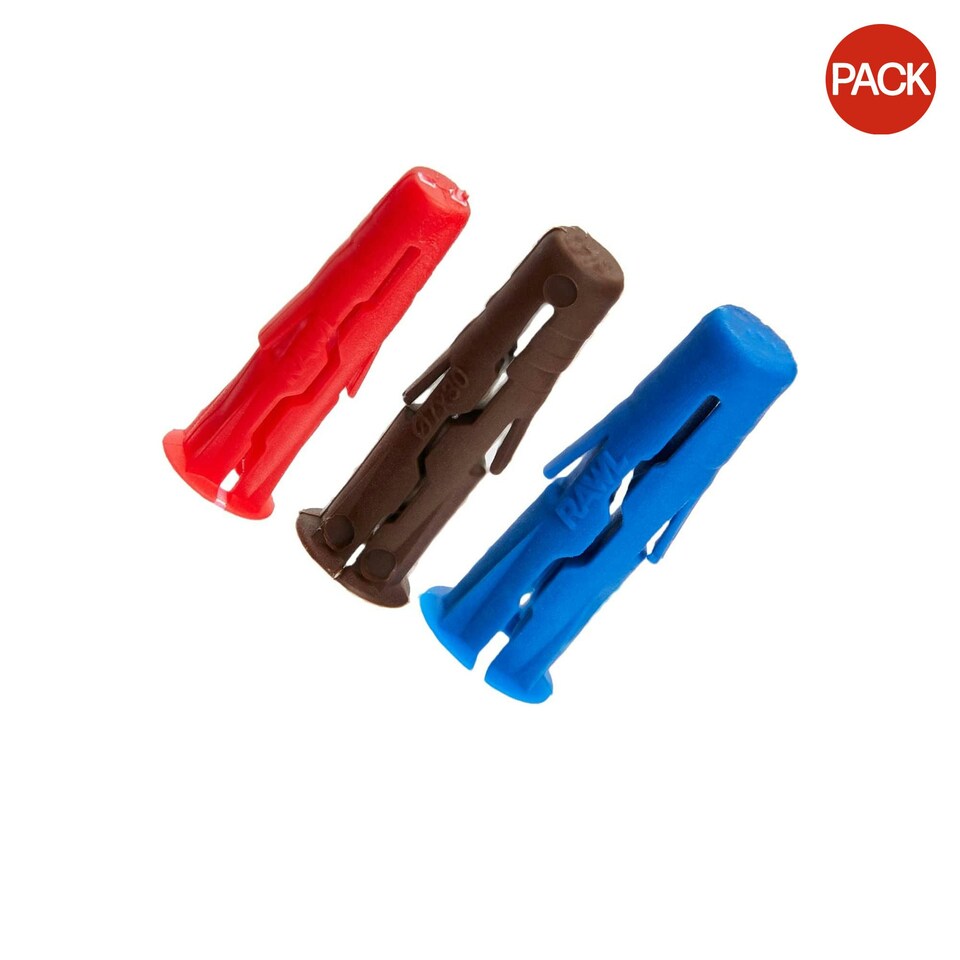 Rawlplug Universal Plug (Pack Of 272) - Red/Blue/Brown - One Size