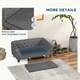 image 6 of PawHut Dog Sofa Bed, Elevated Dog Couch for Small, Medium Dogs - Grey