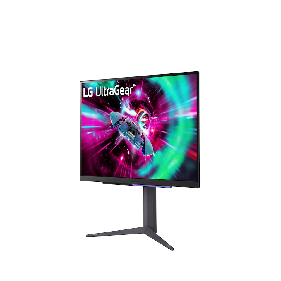 image 1 of LG UltraGear 27GR93U-B 27" IPS 4K Ultra HD 144Hz 1ms Height Adjustable Gaming Monitor | Black | Black, Grey, Purple
