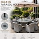 image 8 of Sorrento 6-Seater Rattan Dining Set, Round Garden Table with Chairs, Outdoor Patio Furniture Set