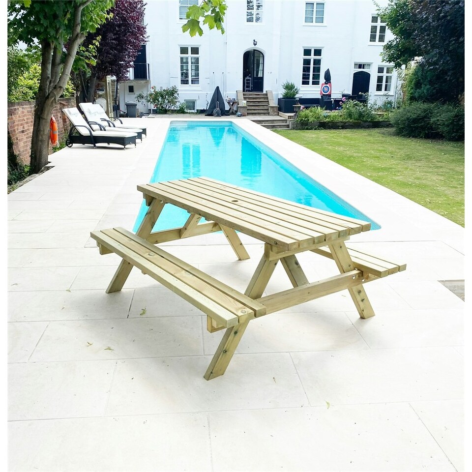 image 1 of Deluxe Heavy Duty Picnic Table - 1800mm Length - 8 Seater