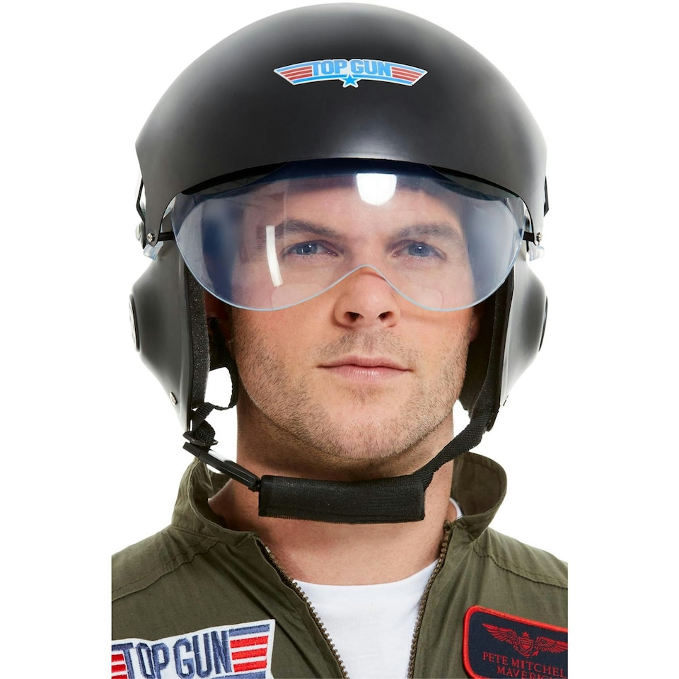 image 1 of Top Gun Mens Deluxe Helmet - Black - One Size