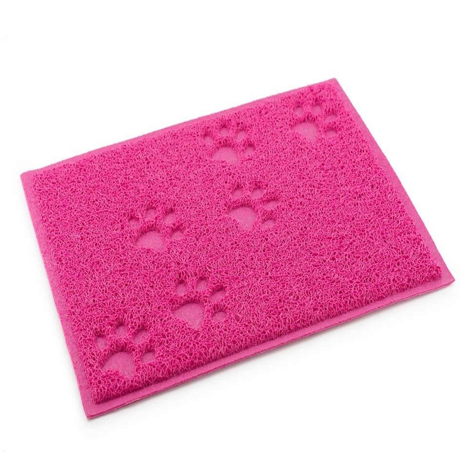 Ancol Dog Feeding Mat Non Slip Paw Design Pink 40x30cm N/A