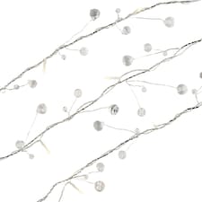 ValueLights Plastic Diamond Gems White Indoor Christmas String Light | Clear